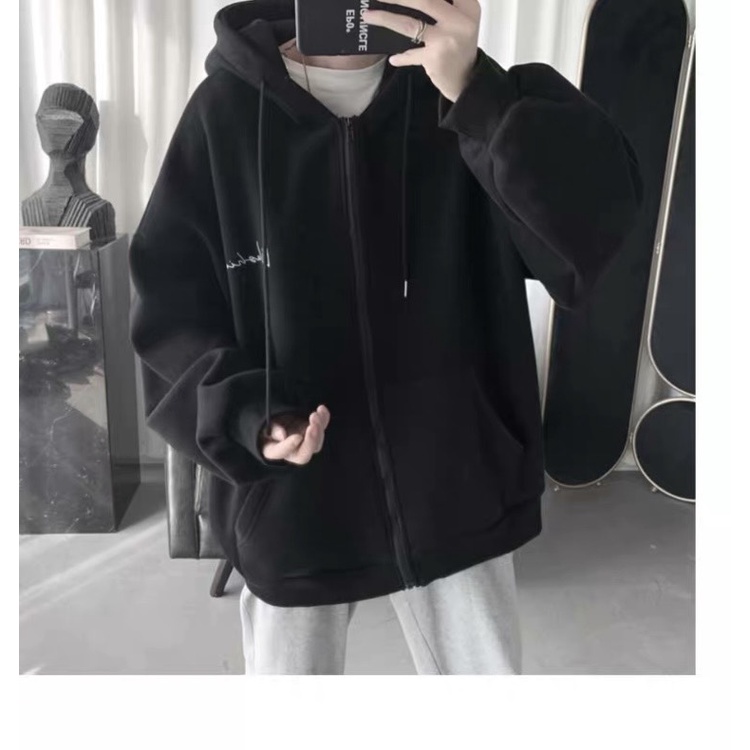 Áo khoác nỉ nam nữ  WASHON form rộng đi học có dây kéo áo hoodie nữ form rộng có dây kéo
