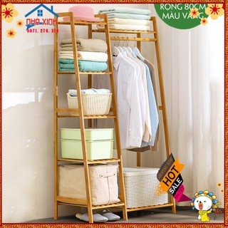 GIÁ KỆ TỦ TREO QUẦN ÁO, ĐỂ ĐỒ ĐA NĂNG HÌNH THANG CỠ 80cm