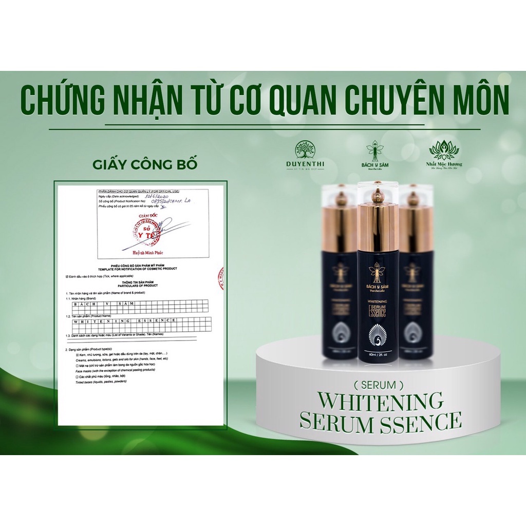 Serum Bách Y Sâm TRẮNG DA MỜ NÁM TÀN NHANG 60ml
