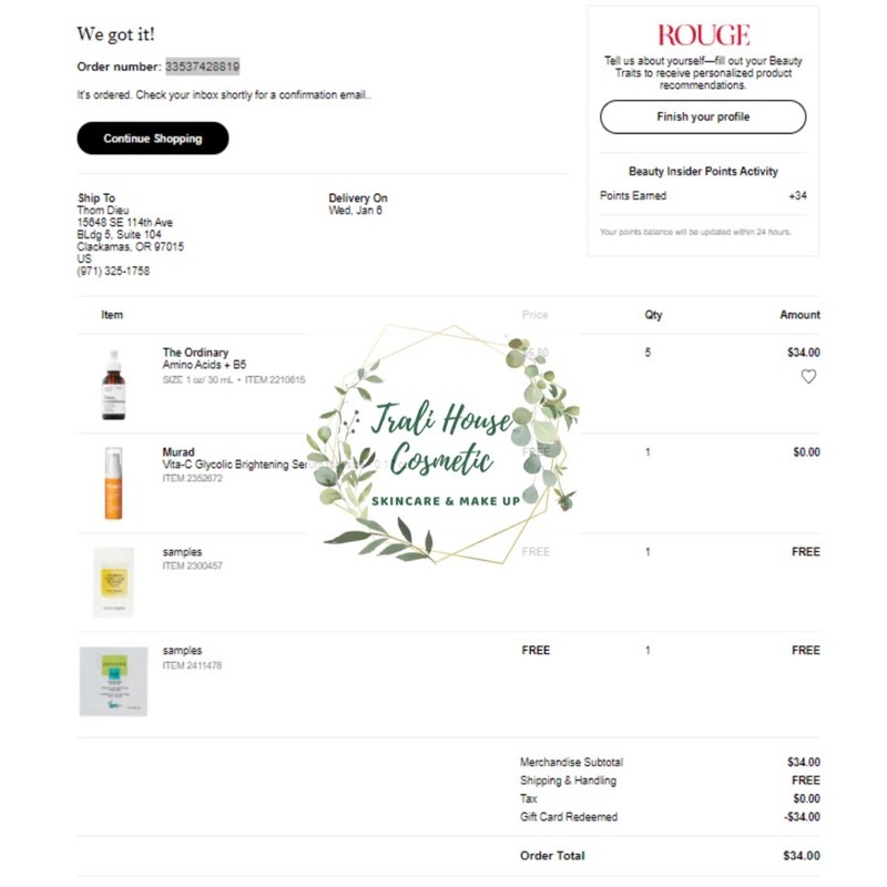 [BILL SEPHORA US -CHÍNH HÃNG ] TINH CHẤT SERUM THE ORDINARY | BigBuy360 - bigbuy360.vn