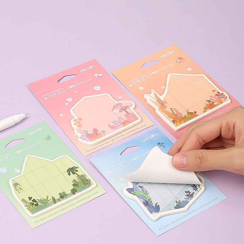 Set 30 Tờ Giấy Ghi Chú Họa Tiết Hoạt Hình Nhiều Màu Dễ Thương