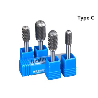  kiểu Mũi mài hợp kim vonfram chân 6mm Tungsten Carbide Rotary Burrs Milling Cutter Rotary Tool 