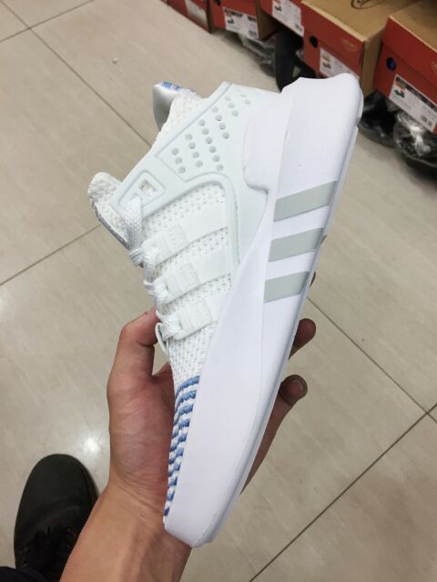 GIẦY đẹp (TẶNG MÓC KHÓA) Giày thể thao sneaker EQT ADV 2018 White blue Trắng Xanh da trời giá tốt new hot