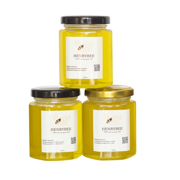 Mật ong rừng nguyên chất tự nhiên hoa nhãn loại đặc biệt hũ dùng thử 200ml Herybee