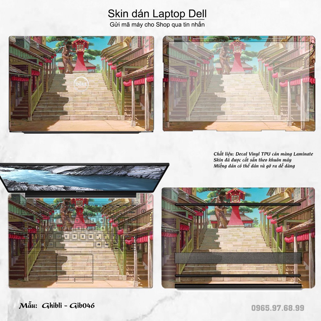 Skin dán Laptop Dell in hình Ghibli film (inbox mã máy cho Shop)