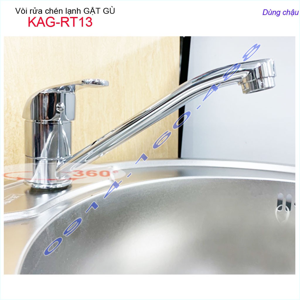 Vòi bếp gật gù KAG-RT13, vòi chậu rửa bát chén gật gù sử dụng tốt siêu bền