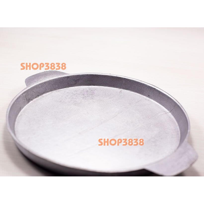Chảo Gang Kèm Đế Gỗ  Làm Bò Né , Bánh Xèo, Steak