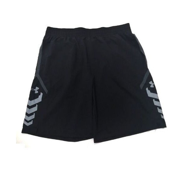 TH10327 Quần short nam lưng thun có dây rút màu đen Under Armour 1260257 - Hàng Mỹ