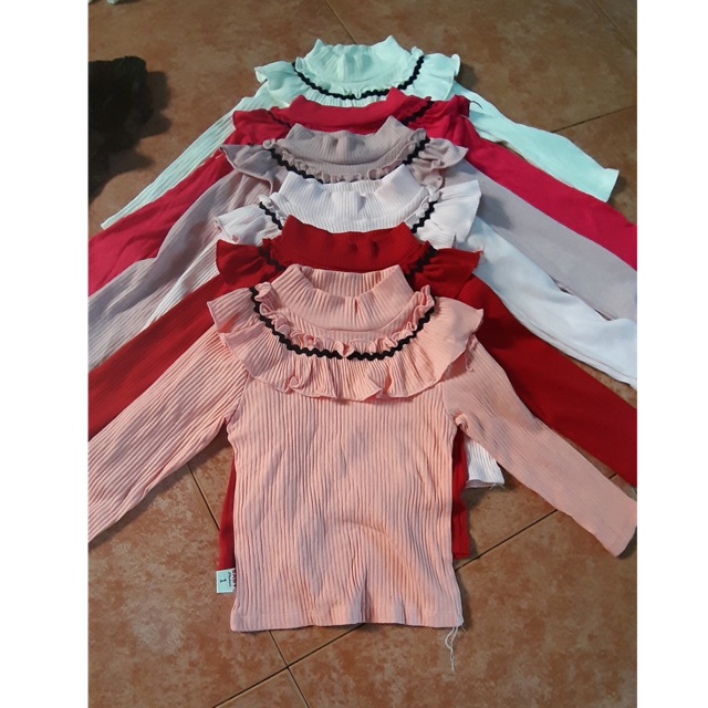 Áo tăm cổ bèo dài tay 7-15kg