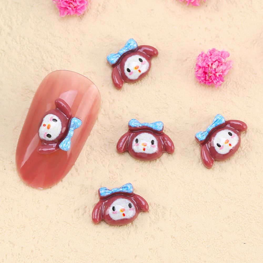 [Hàng mới về] Bộ hạt phụ kiện trang trí móng tay hình gấu/ hổ hoạt hình 3d tự làm