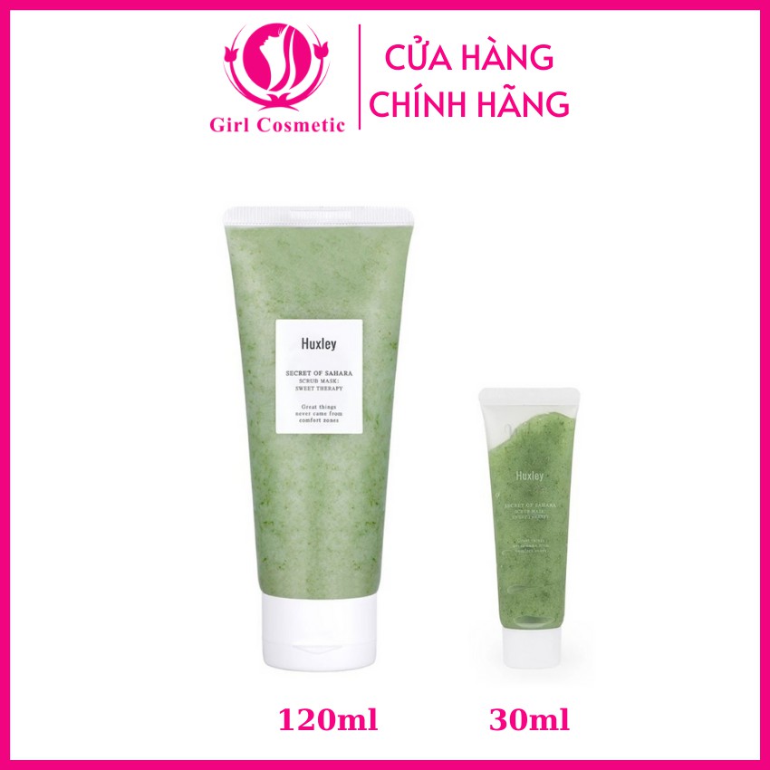 Tẩy da chết sinh học HUXLEY Secret Of Sahara Scrub Mask chiết xuất cây xương rồng làm sạch da dưỡng da mềm mịn