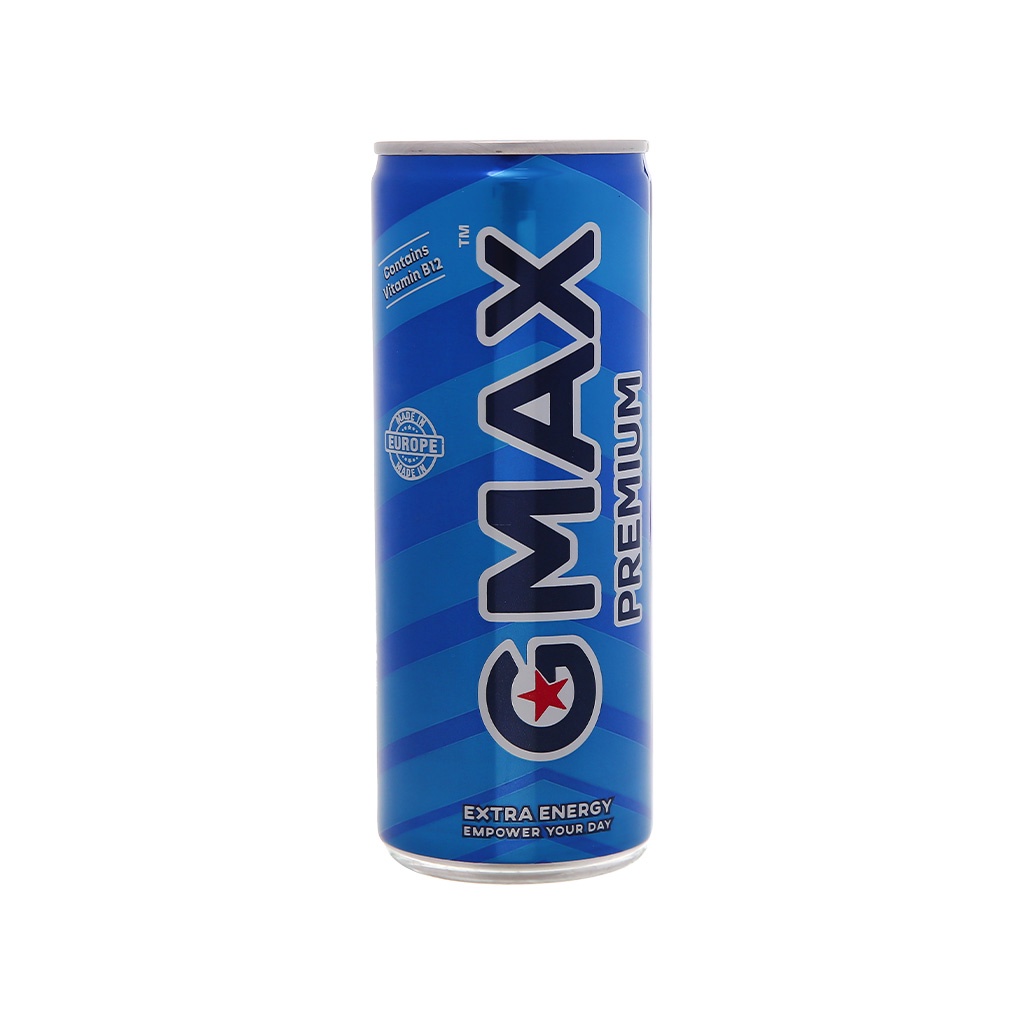 Lốc 6 lon nước tăng lực Gmax Premium 250ml