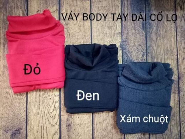 Đầm cổ lọ thun gân | BigBuy360 - bigbuy360.vn