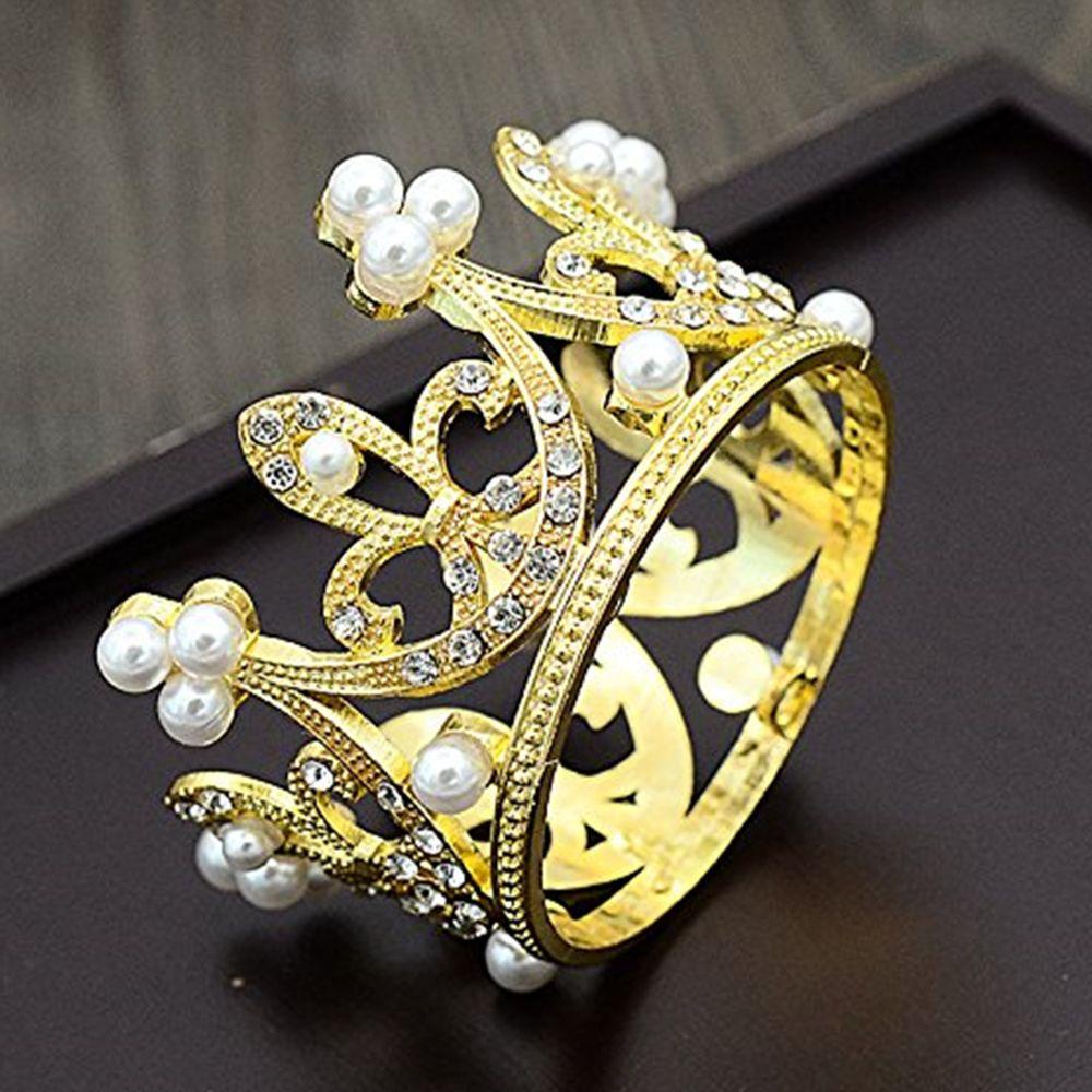 Phụ Kiện Trang Trí Bánh Kem Hình Vương Miện Bằng Kim Loại Chất Lượng Cao DIY