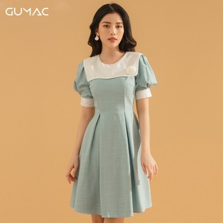 Đầm xanh cổ thủy thủ DA710 GUMAC