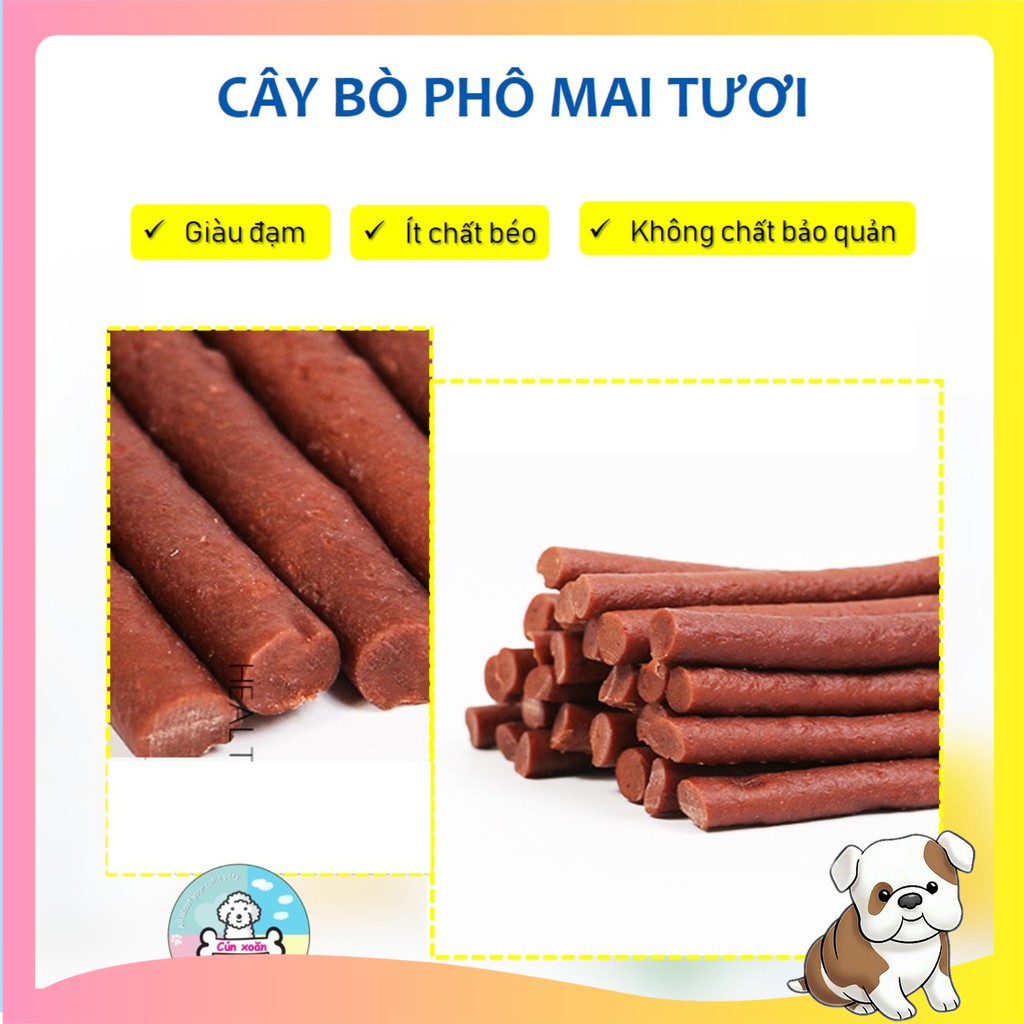 Bánh thưởng cho chó Captain (Que bò nhân phô mai) (túi 500g)