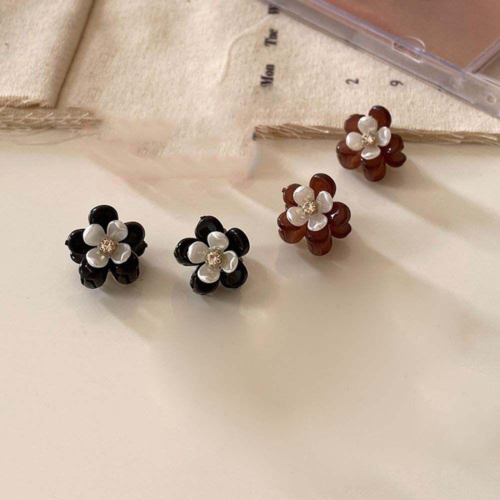 NICKOLAS Kẹp Tóc Càng Cua Đính Hoa Vỏ Sò Phong Cách Retro Sang Trọng Cho Nữ