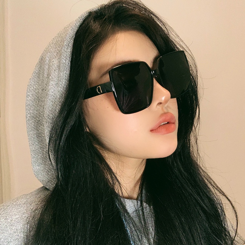 Kính Mát Vuông Oversized Thời Trang Mới Với Thương Hiệu D Sang Trọng UV400 Bán Sỉ