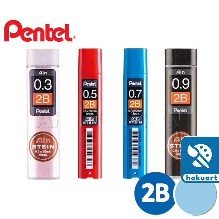 Ruột ngòi chì bấm PENTEL Ain Stein 2B 0.3/0.5/0.7/0.9 - Họa cụ Hakuart