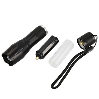 LED Rechargeable Flashlight T6 18650 Battery Camping Powerful(TYPE A)