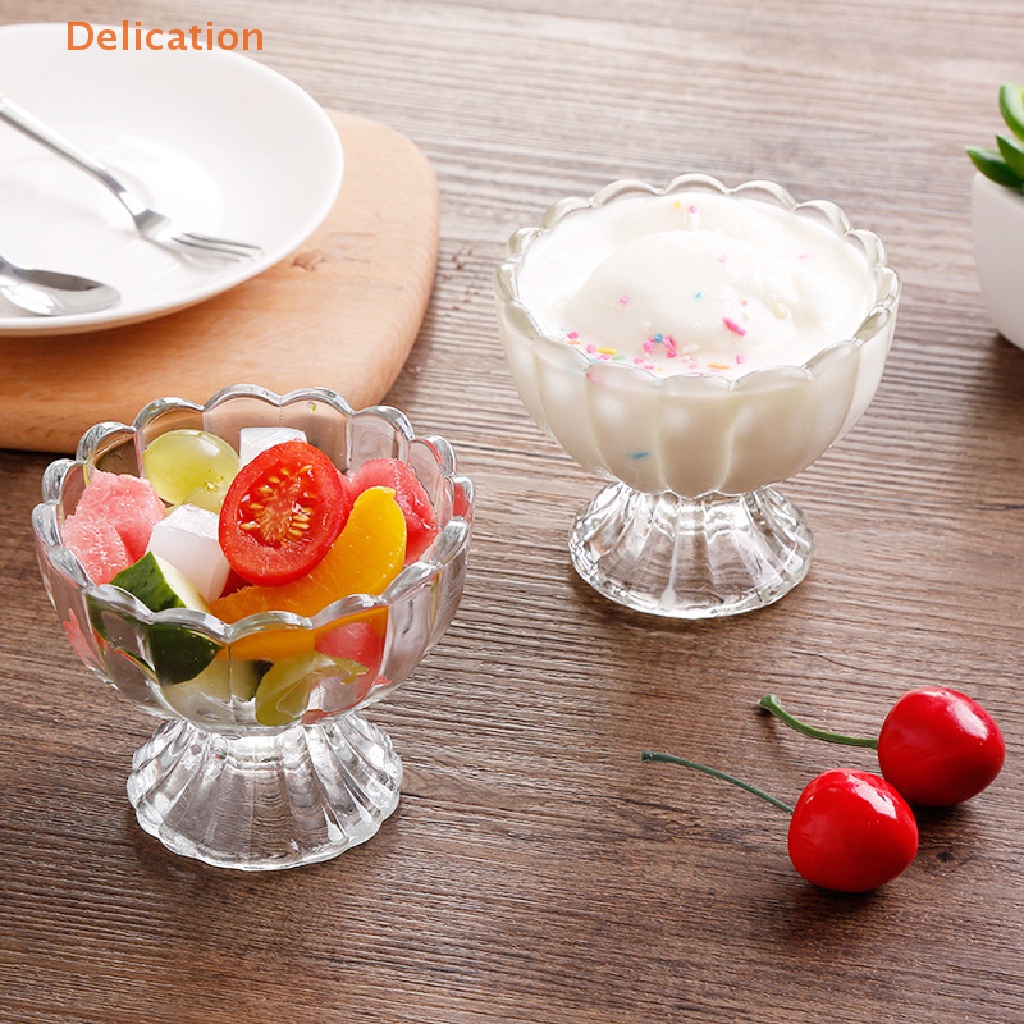 Ly Thủy Tinh Dày Trong Suốt Họa Tiết Hoa Sáng Tạo