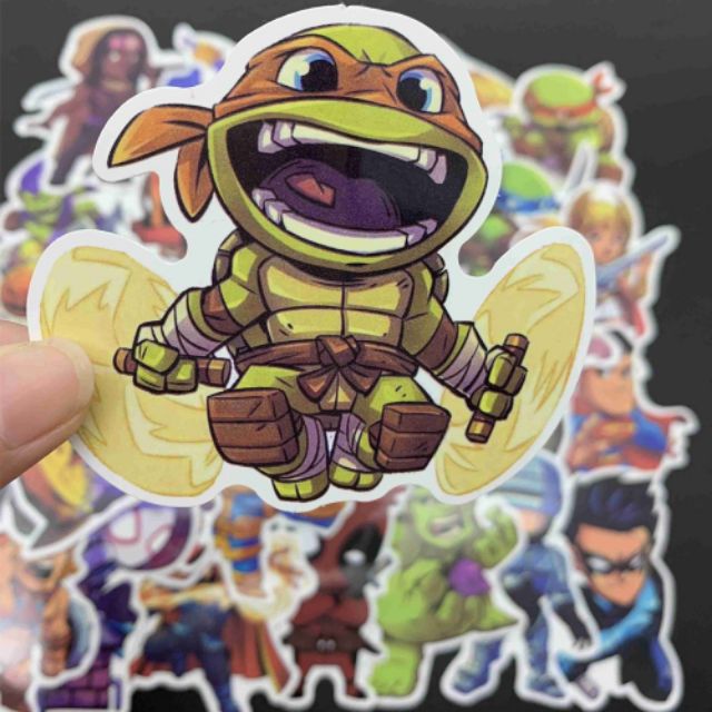 Sticker hình dán nhiều mẫu avenger, one piece, naruto, BTS dán mũ bảo hiểm, laptop,...marvel,sasuke,người nhện, luffy...