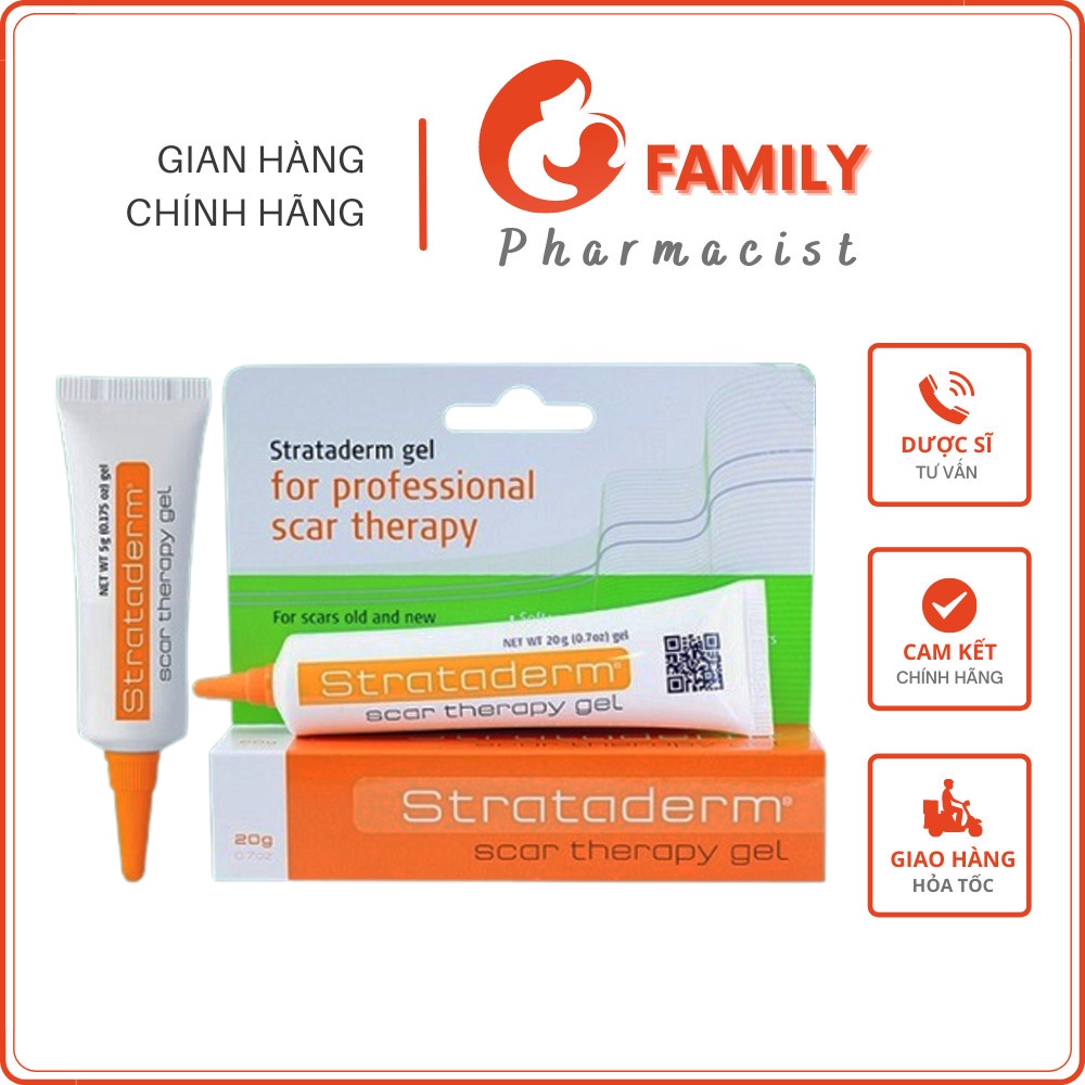 STRATADERM® - Gel Hỗ Trợ Làm Liền, Mờ Sẹo Lồi, Sẹo Xấu - Tuýp 5/10/20gr