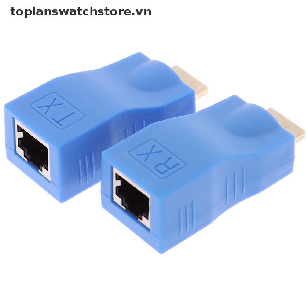 Set 2 Đầu Nối Dài Dây Cáp Mạng LAN 1080P HDMI Sang RJ45 6