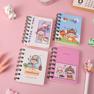 Sổ gáy lò xo cầm tay cô gái cute 10.5cm*8cm