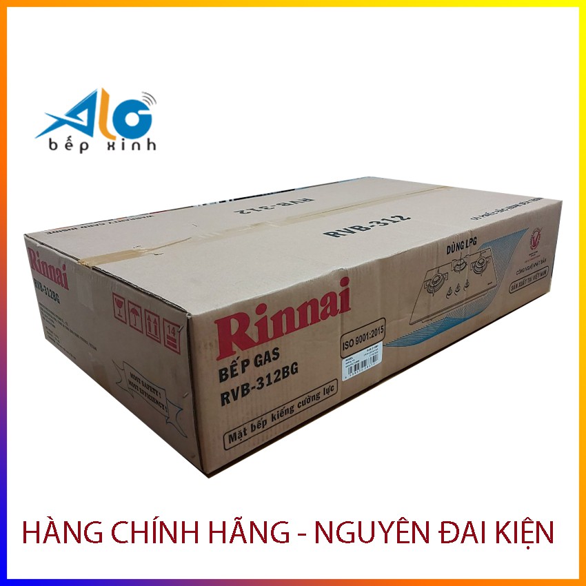 Bếp gas âm Rinnai RVB-312BG - 3 lò - Ngắt gas tự động -  Tiết kiệm gas - bảo hành 2 năm - Alo Bếp Xinh