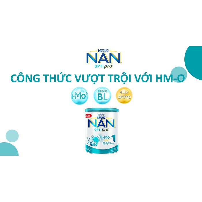 [Mã 267FMCGSALE giảm 8% đơn 500K] Sữa bột Nan optipro HMO 1 900g (từ 0-6 tháng)