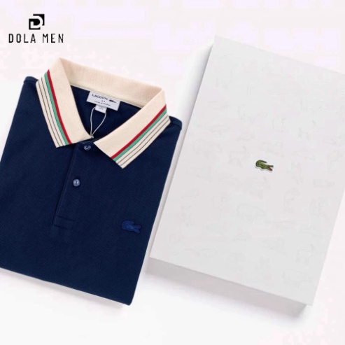 Áo Thun Polo LACOSTE LINE VIỀN CỔ Nam - Full Pack, tem, tag, code
