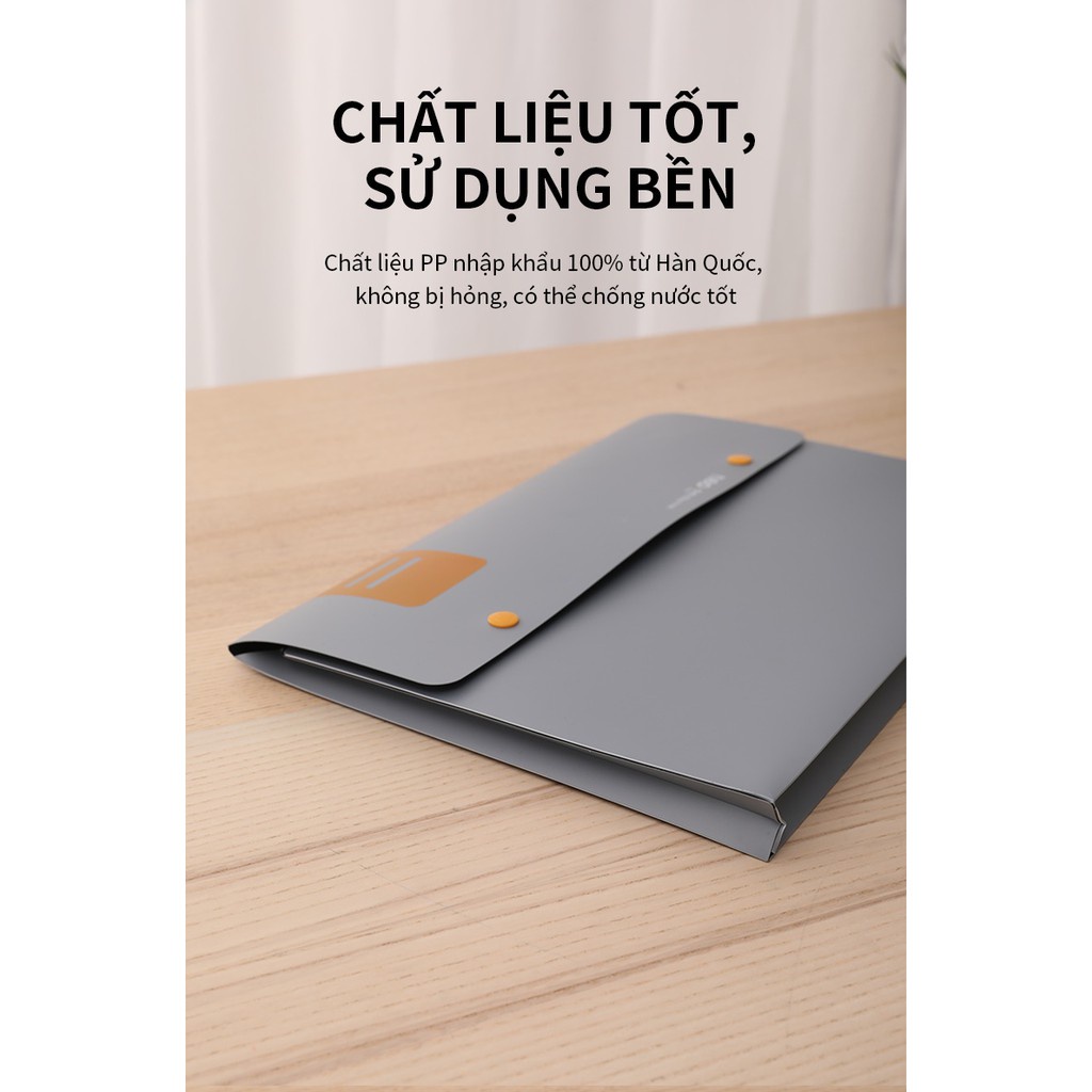 Cặp đựng tài liệu Deli - A4- cao cấp - nhựa pp-1 cái dùng cho học sinh- sinh viên- văn phòng