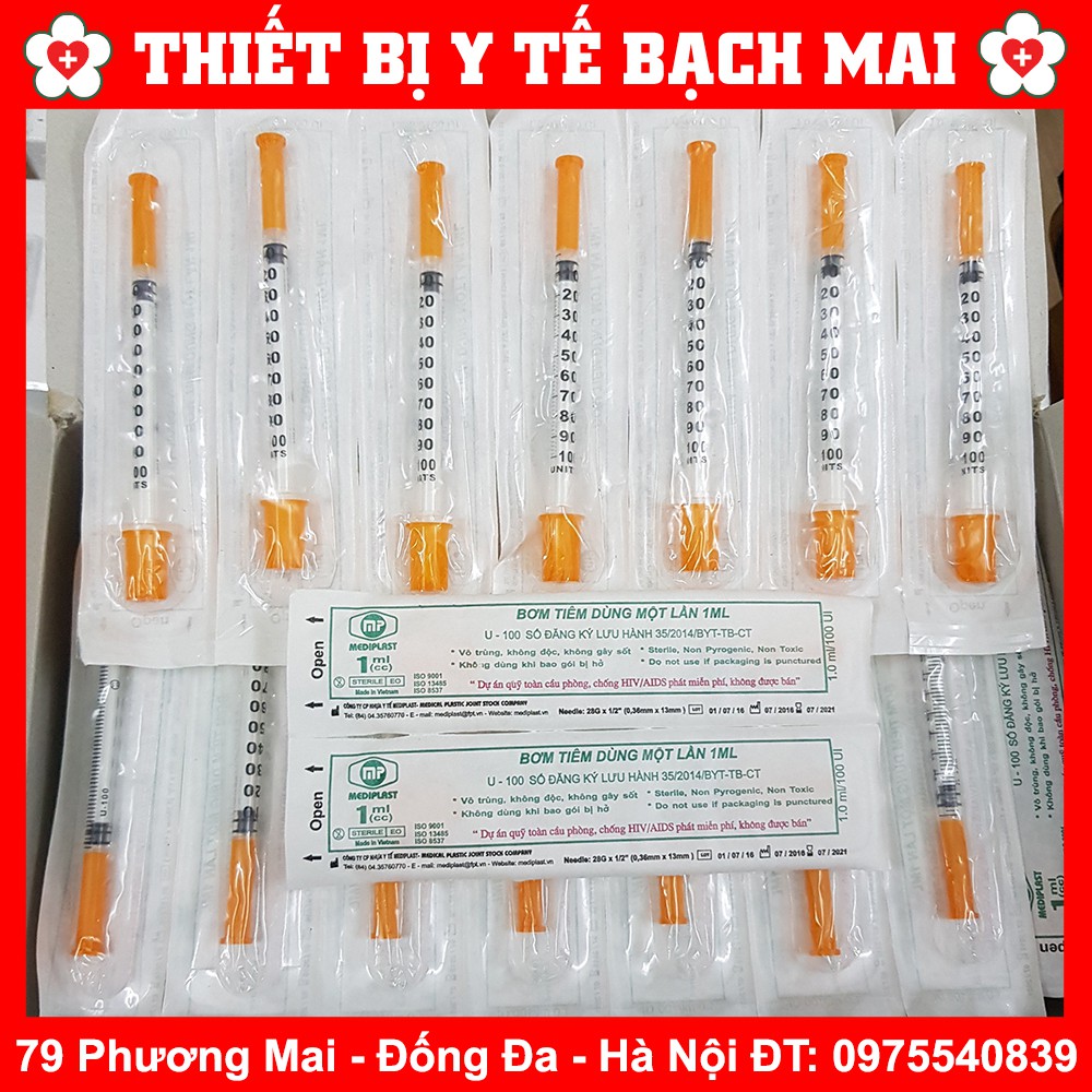 Bơm Tiêm Tiểu Đường - Bơm Tiêm Thẩm Mỹ U100 - 1ML