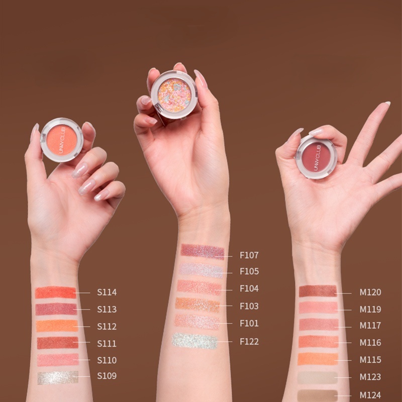 UNNY CLUB Bảng Phấn Mắt Đơn Sắc Ánh Ngọc Trai Nhung Mịn M119 S109