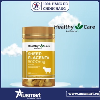 Viên Uống Nhau thai cừu của Úc Healthy Care Sheep Placenta 5000mg 100 viên - Chuẩn Air