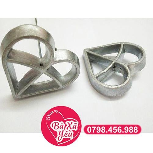 Combo 3 khuôn bánh nhúng loại dày hình trái tim - BX1478
