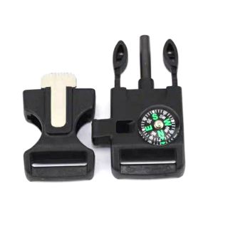 Khóa paracord có la bàn, còi, đánh lửa làm vòng tay sinh tồn