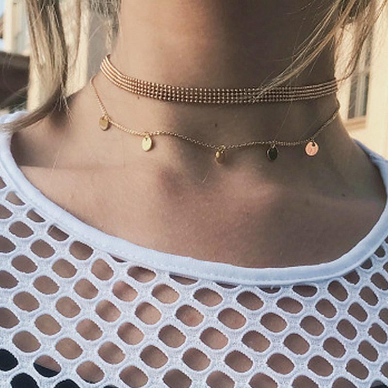 Vòng choker nhiều lớp thiết kế tinh tế cá tính cho nữ