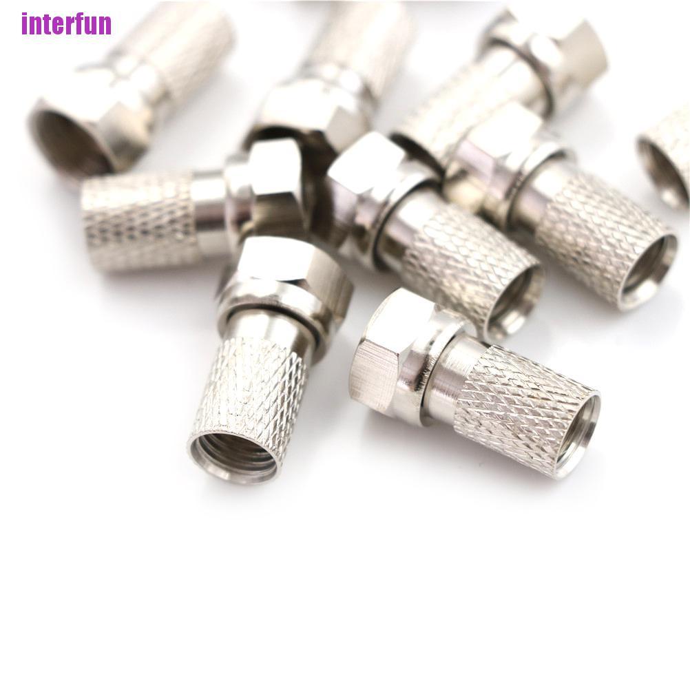 Set 10 Đầu Nối Dây Cáp Đồng Trục Vệ Tinh Rg6 F Cho Tv | BigBuy360 - bigbuy360.vn