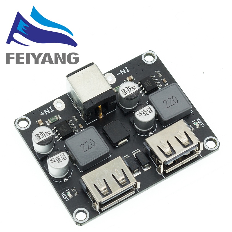 Mô Đun Hạ Áp QC3.0 QC2.0 USB DC-DC 6-32V 9V 12V 24V Sang 5V