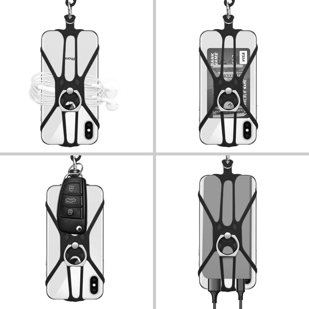 Dây Đeo Điện Thoại Bằng Silicon In Chữ Balenciages Thời Trang