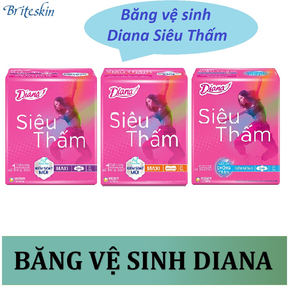 Băng Vệ Sinh Diana Siêu Thấm (Gói 8 Miếng - 23cm)