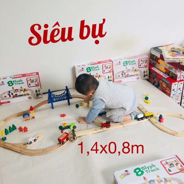 Mô hình xe lửa mở rộng từ bộ 48 pcs siêu bự siêu tiết kiệm