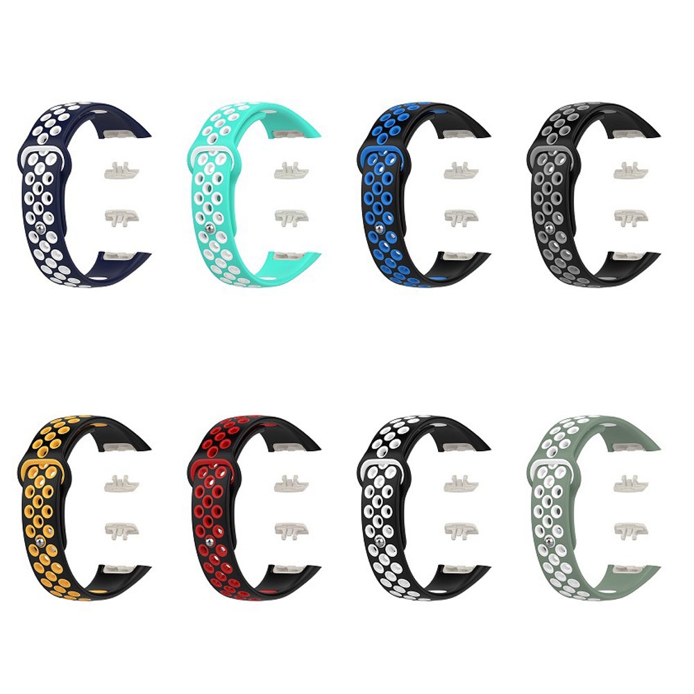 Dây đeo silicone thoáng khí cho đồng hồ thông minh Huawei band 6 Honor band 6