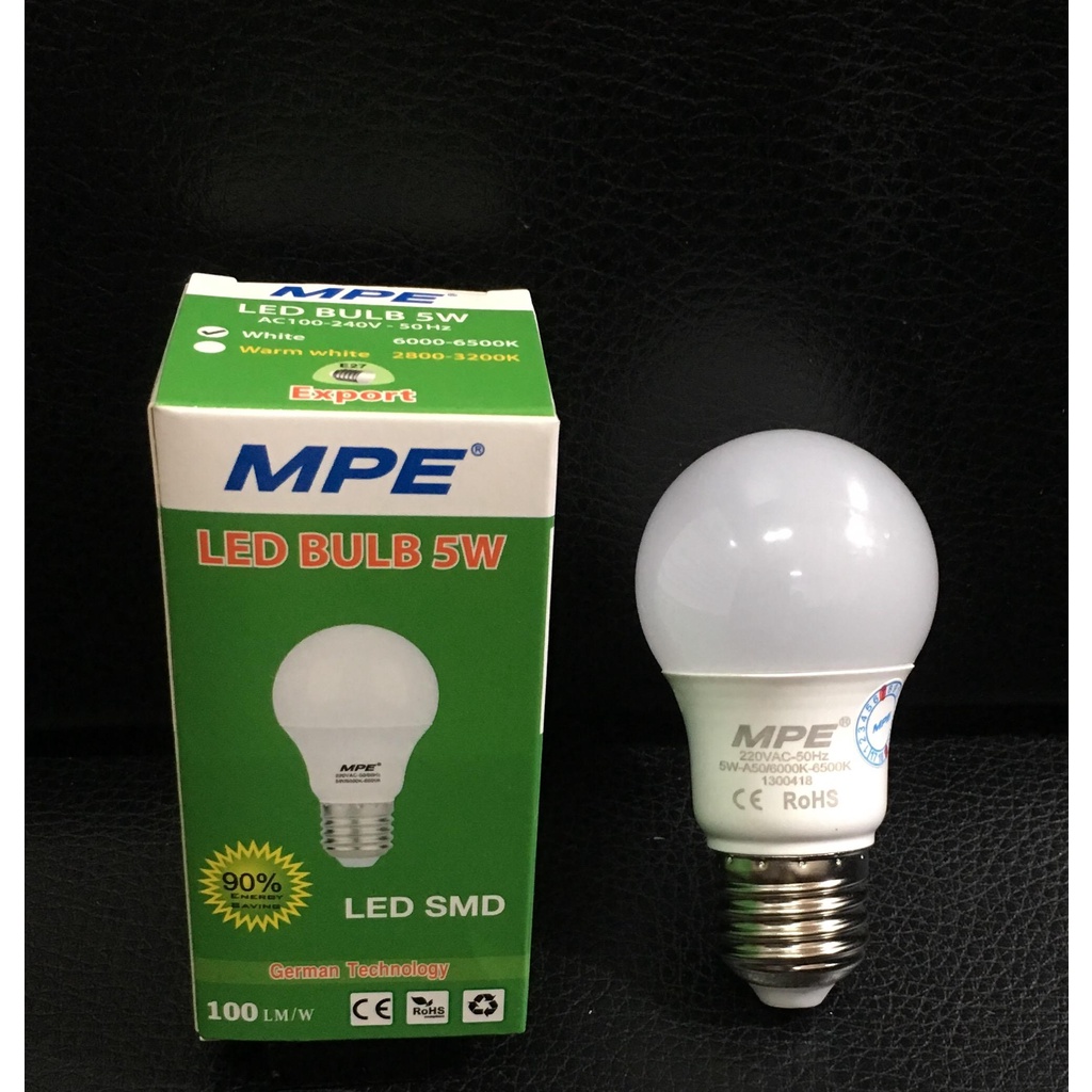 Bóng led bulb 5W cao cấp MPE ( tiêu chuẩn Châu Âu ) - tuấn yến
