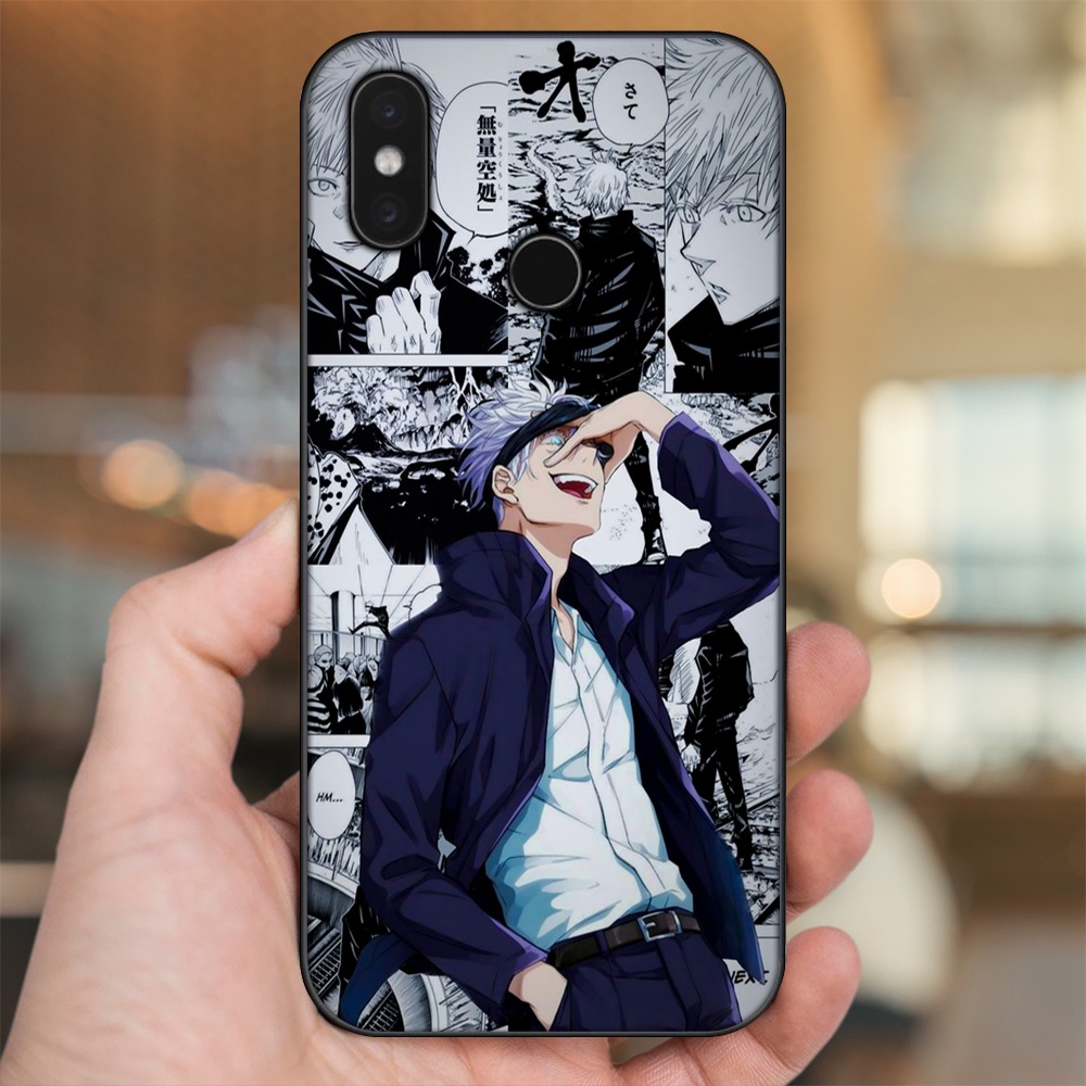 Ốp lưng Xiaomi Mi 8, Mi 8 SE viền đen in hình Satoru Jujutsu Kaisen