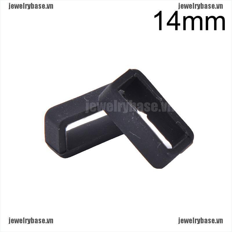 [Jewelry] 2pcs 14mm-26mm Rubber Silicone Watch Band Loop Strap Small Holder Locker Keeper [Basevn]