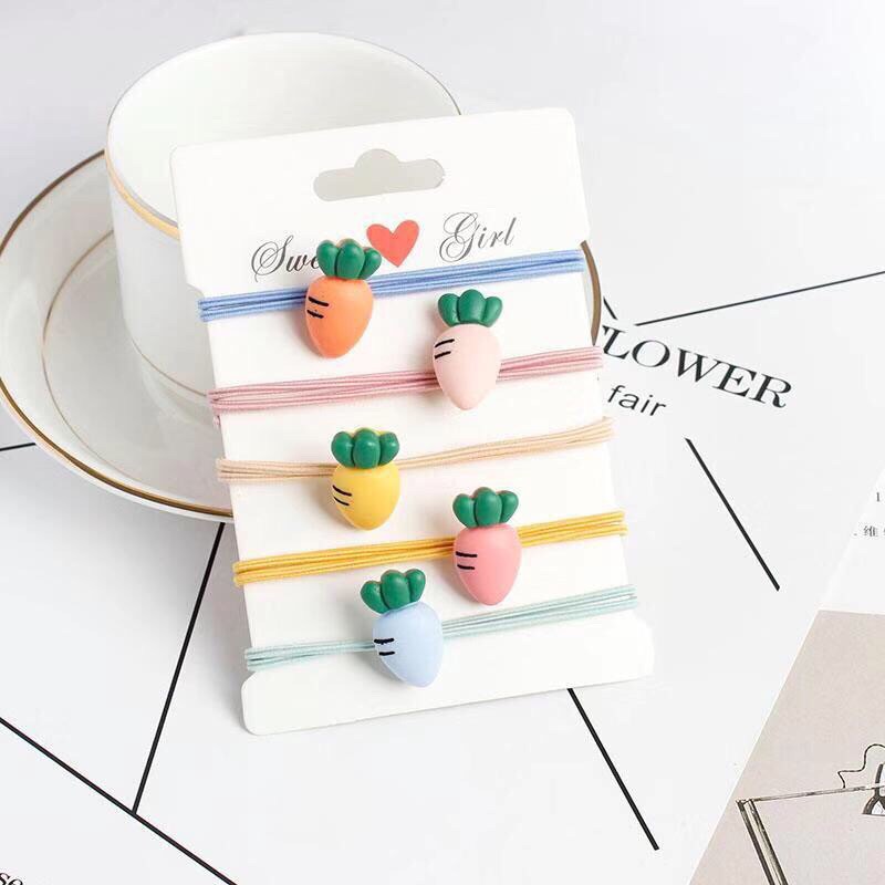 Dây chun thun buộc tóc hình cà rốt xinh xắn cho bạn gái 🍓