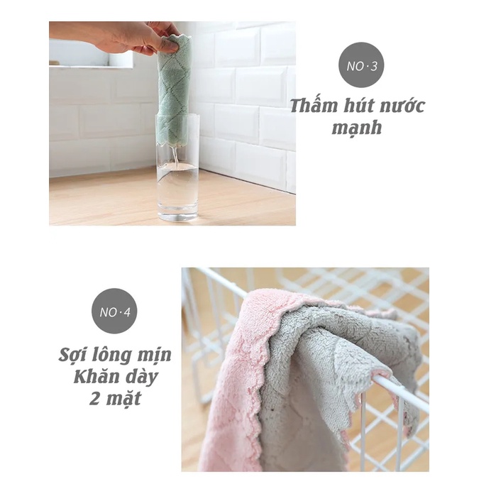 Combo 20 Khăn lau 2 mặt đa năng mềm mịn chất lượng cao khăn răng cưa kháng khuẩn siêu thấm nước mềm mịn an toàn Angola
